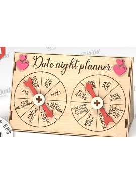 Intra απο ξύλο plywood  Χρώμα wenge 3mm-4mm πάχος - Date Night Spinner Planner Δίασταση 30x20 cm INTRAFABR-114807832