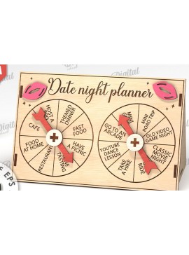 Intra απο ξύλο plywood  Χρώμα wenge 3mm-4mm πάχος - Date Night Spinner Planner Δίασταση 30x20 cm INTRAFABR-114807959