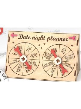 Intra απο ξύλο plywood  Χρώμα wenge 3mm-4mm πάχος - Date Night Spinner Planner Δίασταση 30x20 cm INTRAFABR-114807873