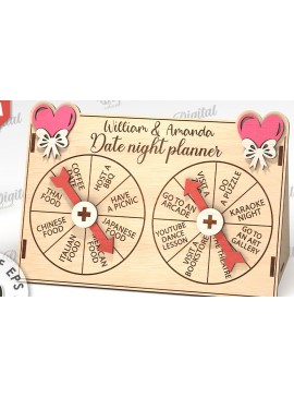 Intra απο ξύλο plywood  Χρώμα wenge 3mm-4mm πάχος - Date Night Spinner Planner Δίασταση 30x20 cm INTRAFABR-99433589