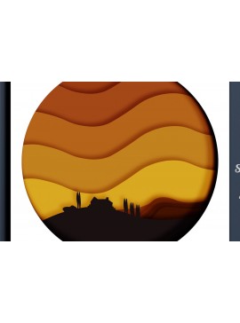 Intra απο ξύλο plywood  Χρώμα wenge 3mm-4mm πάχος - Dawn Sky 3D Shadow Box Paper Cut Δίασταση 25x25 cm INTRAFABR-65211098