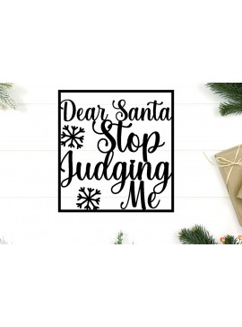 Intra απο ξύλο plywood  Χρώμα wenge 3mm-4mm πάχος - Αγαπητέ Άγιο Βασίλη, σταμάτα να με κρίνεις ό σημάδι Δίασταση 40x50 cm INTRAFABR-35606806