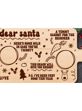 Σετ των 2 Intra απο ξύλο plywood  Χρώμα wenge 3mm-4mm πάχος - Αγαπητέ Santa Tray Δίασταση 20x20 cm INTRAFABR-111061878