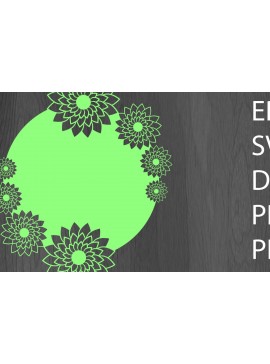 Σετ των 2 Intra απο ξύλο plywood  Χρώμα wenge 3mm-4mm πάχος - Διακόσμηση Floral Cards Papercut/Lasercut Δίασταση 20x20 cm INTRAFABR-96901380