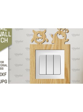 Intra απο ξύλο plywood  Χρώμα wenge 3mm-4mm πάχος - Διακοσμητικό πλαίσιο για διακόπτη τοίχου με λέιζερ Δίασταση 20x25 cm INTRAFABR-122398271