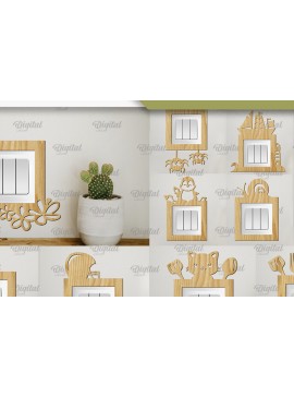 Intra απο ξύλο plywood  Χρώμα wenge 3mm-4mm πάχος - Διακόσμηση Πλαίσιο για Επιτοίχιο Διακόπτη Πακέτο Δίασταση 20x25 cm INTRAFABR-97111027