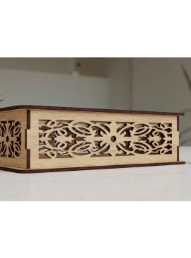 Intra απο ξύλο plywood  Χρώμα wenge 3mm-4mm πάχος - Διακοσμητικό κουτί Files REF 004 Δίασταση 30x20 cm INTRAFABR-115398182