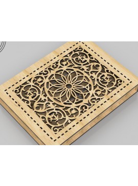 Intra απο ξύλο plywood  Χρώμα wenge 3mm-4mm πάχος - Διακοσμητικό κουτί, με καπάκι, Δίασταση 200x150 cm INTRAFABR-95218369