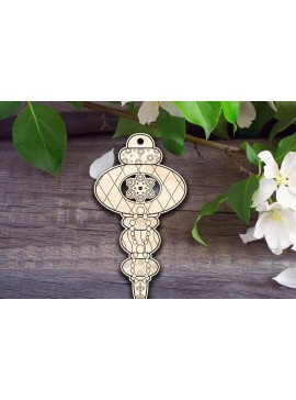 Σετ των 2 Intra απο ξύλο plywood  Χρώμα wenge 3mm-4mm πάχος - Διακοσμητικό Χριστουγεννιάτικο Στολίδι V3 Δίασταση 6x6 cm INTRAFABR-113148736