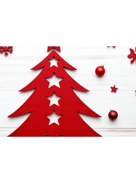 Σετ των 2 Intra απο ξύλο plywood  Χρώμα wenge 3mm-4mm πάχος - Διακοσμητικό κομμένο Χριστουγεννιάτικου Δέντρου Δίασταση 6x6 cm INTRAFABR-83893898