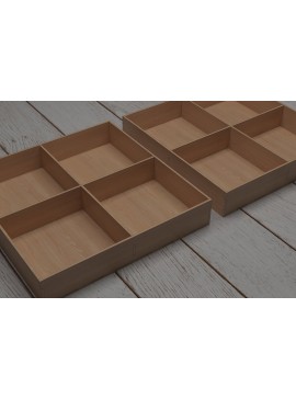 Σετ των 2 Intra απο ξύλο plywood  Χρώμα wenge 3mm-4mm πάχος - Διακοσμητικό Σετ σουβέρ 031 Δίασταση 20x20 cm INTRAFABR-107490422