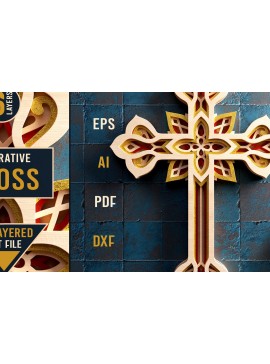 Intra απο ξύλο plywood  Χρώμα wenge 3mm-4mm πάχος - Διακοσμητικό κοπής με 3D Layered Cross Δίασταση 20x25 cm INTRAFABR-107490480