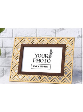 Intra απο ξύλο plywood  Χρώμα wenge 3mm-4mm πάχος - Διακοσμητικό πλαίσιο κοπής με λέιζερ Δίασταση 20x25 cm INTRAFABR-125104239