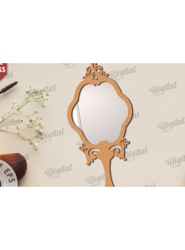 Intra απο ξύλο plywood  Χρώμα wenge 3mm-4mm πάχος - Διακοσμητικό πλαίσιο καθρέφτη χεριού Δίασταση 20x25 cm INTRAFABR-118209198