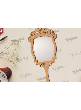 Intra απο ξύλο plywood  Χρώμα wenge 3mm-4mm πάχος - Διακοσμητικό πλαίσιο καθρέφτη χεριού Δίασταση 20x25 cm INTRAFABR-118209236