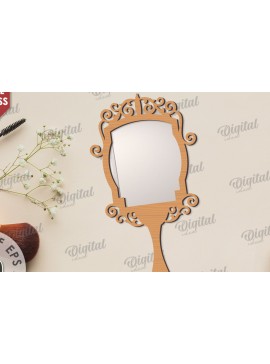 Intra απο ξύλο plywood  Χρώμα wenge 3mm-4mm πάχος - Διακοσμητικό πλαίσιο καθρέφτη χεριού Δίασταση 20x25 cm INTRAFABR-118208612