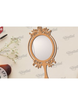 Intra απο ξύλο plywood  Χρώμα wenge 3mm-4mm πάχος - Διακοσμητικό πλαίσιο καθρέφτη χεριού Δίασταση 20x25 cm INTRAFABR-118208702