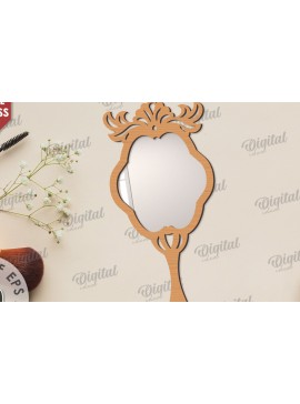 Intra απο ξύλο plywood  Χρώμα wenge 3mm-4mm πάχος - Διακοσμητικό πλαίσιο καθρέφτη χεριού Δίασταση 20x25 cm INTRAFABR-118208280
