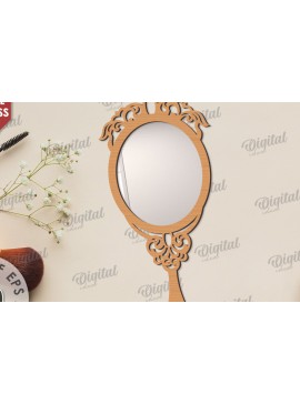 Intra απο ξύλο plywood  Χρώμα wenge 3mm-4mm πάχος - Διακοσμητικό πλαίσιο καθρέφτη χεριού Δίασταση 20x25 cm INTRAFABR-117101736