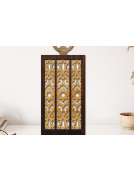 Σετ των 2 Intra απο ξύλο plywood  Χρώμα wenge 3mm-4mm πάχος - Διακοσμητικό πρότυπο σιλουέτας φαναριού Δίασταση 4x8 cm INTRAFABR-115261239