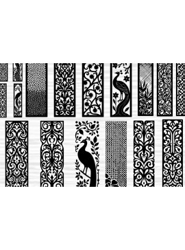 Intra απο ξύλο plywood  Χρώμα wenge 3mm-4mm πάχος - Διακοσμητικό Jali και Screen Pan Δίασταση 40x50 cm INTRAFABR-35347043