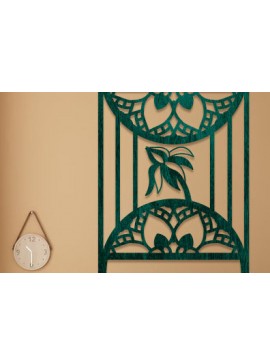 Σετ των 2 Intra απο ξύλο plywood  Χρώμα wenge 3mm-4mm πάχος - Διακοσμητικό πάνελ κοπής με λέιζερ Δίασταση 20x20 cm INTRAFABR-94854255