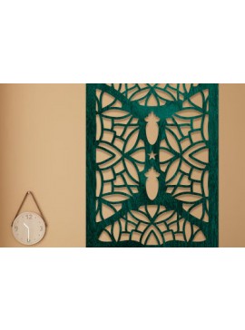 Σετ των 2 Intra απο ξύλο plywood  Χρώμα wenge 3mm-4mm πάχος - Διακοσμητικό πάνελ κοπής με λέιζερ Δίασταση 20x20 cm INTRAFABR-46539480