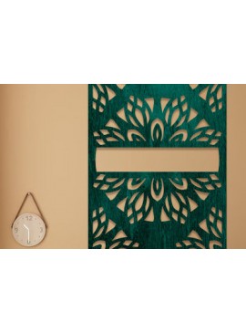 Σετ των 2 Intra απο ξύλο plywood  Χρώμα wenge 3mm-4mm πάχος - Διακοσμητικό πάνελ κοπής με λέιζερ Δίασταση 20x20 cm INTRAFABR-109873473