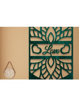 Σετ των 2 Intra απο ξύλο plywood  Χρώμα wenge 3mm-4mm πάχος - Διακοσμητικό πάνελ κοπής με λέιζερ Δίασταση 20x20 cm INTRAFABR-97563572