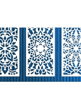 Intra απο ξύλο plywood  Χρώμα wenge 3mm-4mm πάχος - Διακοσμητικό πάνελ κοπής με λέιζερ διακόσμηση τοίχου Δίασταση 30x20 cm INTRAFABR-97563929