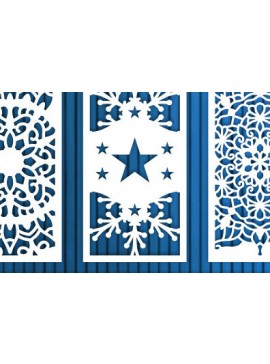 Intra απο ξύλο plywood  Χρώμα wenge 3mm-4mm πάχος - Διακοσμητικό πάνελ κοπής με λέιζερ διακόσμηση τοίχου Δίασταση 30x20 cm INTRAFABR-97564271