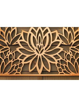 Σετ των 2 Intra απο ξύλο plywood  Χρώμα wenge 3mm-4mm πάχος - Διακοσμητικό πρότυπο πάνελ κοπής λέιζερ Δίασταση 20x20 cm INTRAFABR-97564708