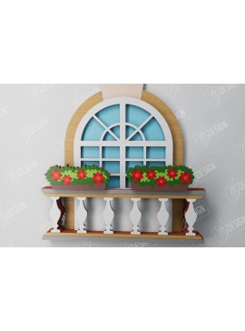 Intra απο ξύλο plywood  Χρώμα wenge 3mm-4mm πάχος - Διακοσμητικό Μπαλκόνι με στρώσεις | Τέχνη τοίχου Δίασταση 40x50 cm INTRAFABR-115434408