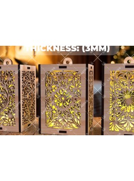 Intra απο ξύλο plywood  Χρώμα wenge 3mm-4mm πάχος - Διακοσμητικά Φωτάκια LaserCut Bundle Flower Δίασταση 30x20 cm INTRAFABR-115370348