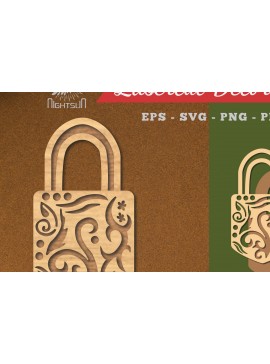 Σετ των 2 Intra απο ξύλο plywood  Χρώμα wenge 3mm-4mm πάχος - Διακοσμητική Κλειδαριά με 4 Δίασταση 20x20 cm INTRAFABR-98635965