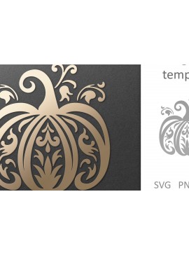 Intra απο ξύλο plywood  Χρώμα wenge 3mm-4mm πάχος - Διακοσμητικό κομμένο Mandala Pumpkin Δίασταση 30x30 cm INTRAFABR-98691931