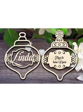 Σετ των 2 Intra απο ξύλο plywood  Χρώμα wenge 3mm-4mm πάχος - Διακοσμητικά Διακοσμητικά V4 Δίασταση 6x6 cm INTRAFABR-121156276