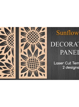 Intra απο ξύλο plywood  Χρώμα wenge 3mm-4mm πάχος - Διακοσμητικά πάνελ με ηλιοτρόπια Δίασταση 40x50 cm INTRAFABR-98692207