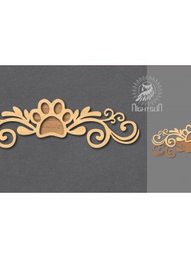 Σετ των 2 Intra απο ξύλο plywood  Χρώμα wenge 3mm-4mm πάχος - Διακοσμητικό πόδι με 2 Δίασταση 20x20 cm INTRAFABR-112492223