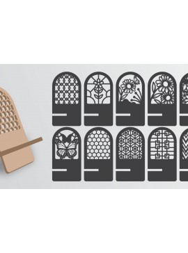 Intra απο ξύλο plywood  Χρώμα wenge 3mm-4mm πάχος - Διακοσμητική θήκη τηλεφώνου Lasercut Δίασταση 30x20 cm INTRAFABR-81927270