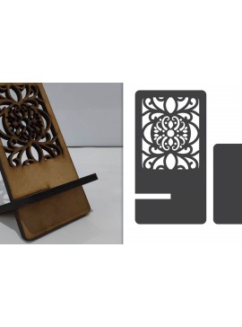 Intra απο ξύλο plywood  Χρώμα wenge 3mm-4mm πάχος - Διακοσμητική θήκη τηλεφώνου Lasercut Δίασταση 30x20 cm INTRAFABR-98005084