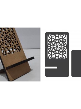 Intra απο ξύλο plywood  Χρώμα wenge 3mm-4mm πάχος - Διακοσμητική θήκη τηλεφώνου Lasercut Δίασταση 30x20 cm INTRAFABR-97958664