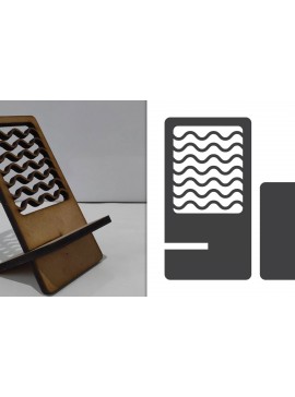 Intra απο ξύλο plywood  Χρώμα wenge 3mm-4mm πάχος - Διακοσμητική θήκη τηλεφώνου Lasercut Δίασταση 30x20 cm INTRAFABR-97869471