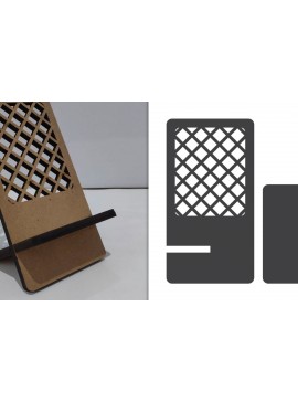 Intra απο ξύλο plywood  Χρώμα wenge 3mm-4mm πάχος - Διακοσμητική θήκη τηλεφώνου Lasercut Δίασταση 30x20 cm INTRAFABR-120165290