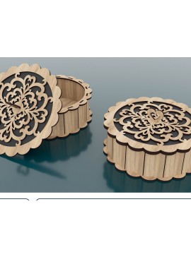 Intra απο ξύλο plywood  Χρώμα wenge 3mm-4mm πάχος - Διακοσμητικό στρογγυλό κουτί δώρου Δίασταση 180x180 cm INTRAFABR-98635996