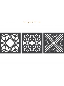 Intra απο ξύλο plywood  Χρώμα wenge 3mm-4mm πάχος - Διακοσμητικό τετράγωνο Lasercut Δίασταση 30x20 cm INTRAFABR-81735939