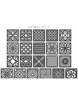 Intra απο ξύλο plywood  Χρώμα wenge 3mm-4mm πάχος - Διακοσμητικό τετράγωνο Lasercut Δίασταση 30x20 cm INTRAFABR-81735083