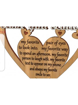 Σετ των 2 Intra απο ξύλο plywood  Χρώμα wenge 3mm-4mm πάχος - Διακοσμητικό stand για την ημέρα του Αγίου Βαλεντίνου Δίασταση 20x20 cm INTRAFABR-81736507