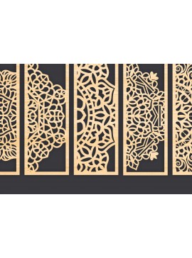 Σετ των 2 Intra απο ξύλο plywood  Χρώμα wenge 3mm-4mm πάχος - Διακοσμητικό Panel Wall Deco Δίασταση 6x6 cm INTRAFABR-9436672