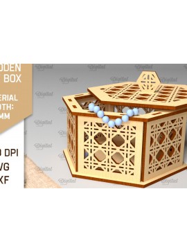 Σετ των 2 Intra απο ξύλο plywood  Χρώμα wenge 3mm-4mm πάχος - Διακοσμητικό Ξύλινο Κουτί Δώρου Κοπή Laser Δίασταση 15x15 cm INTRAFABR-114206389